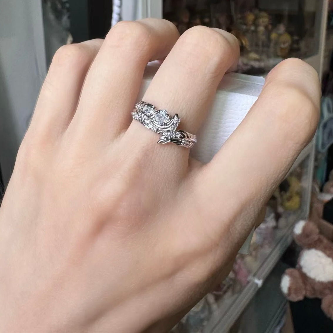 Sylus Open Ring — Copper with White Gold Plating
