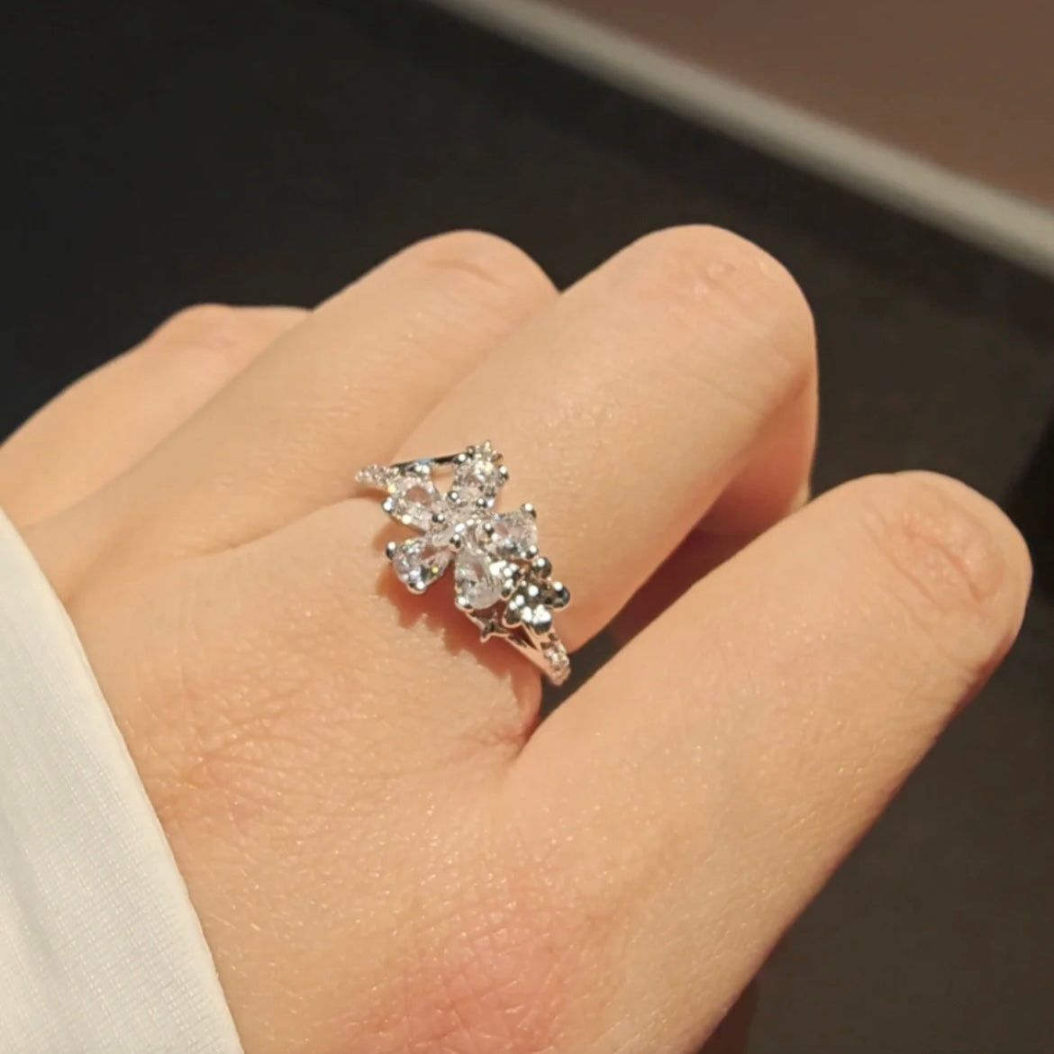 Xavier Open Ring — Copper with White Gold Plating