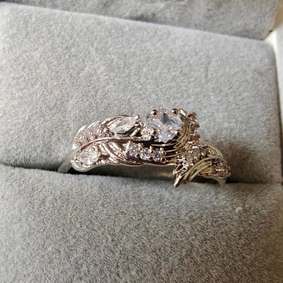Sylus Open Ring — Copper with White Gold Plating