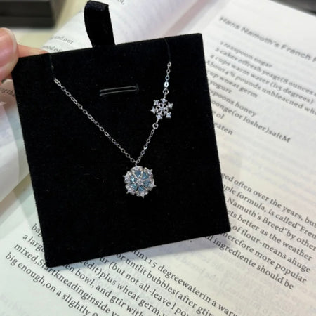 Jasmine Blue Snowflake Necklace