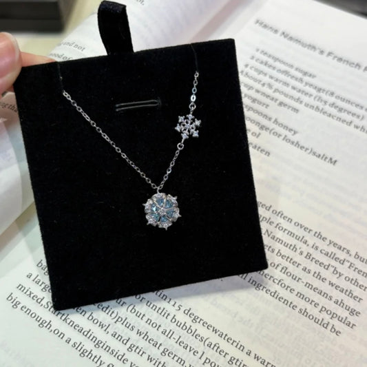 Jasmine Blue Snowflake Necklace