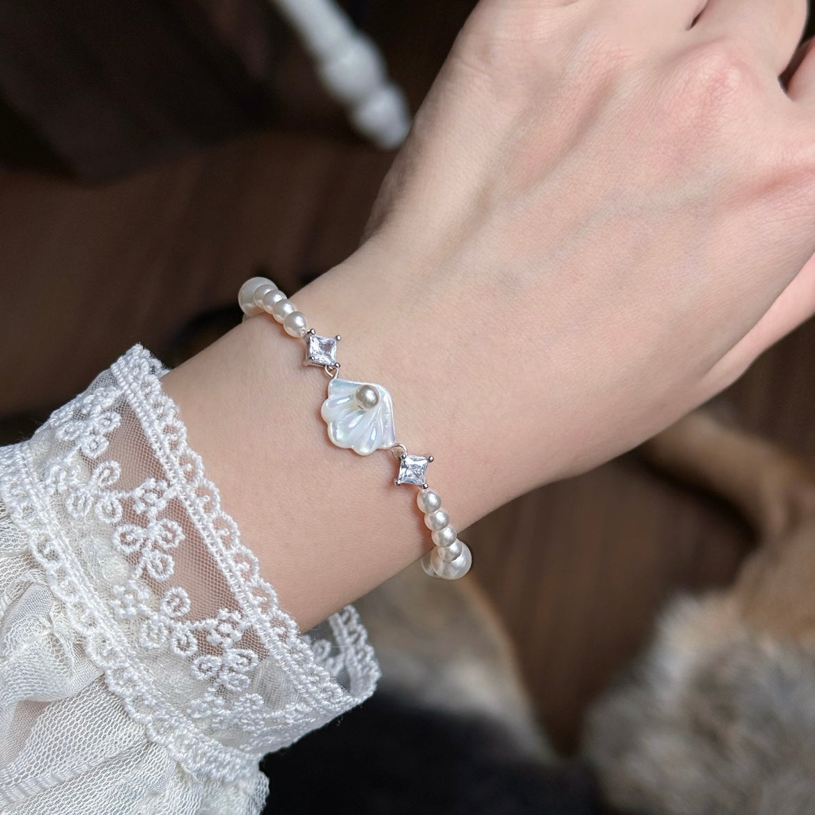 Single-strand pearl bracelet