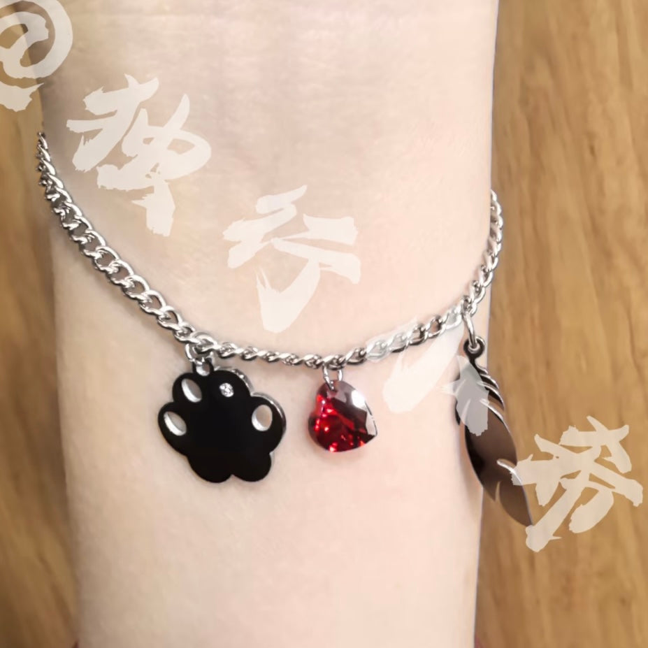 Kitten Inspired Eye-Color Teardrop Bracelet