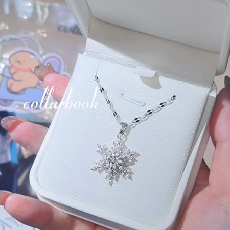 Titanium Steel Snowflake Necklace