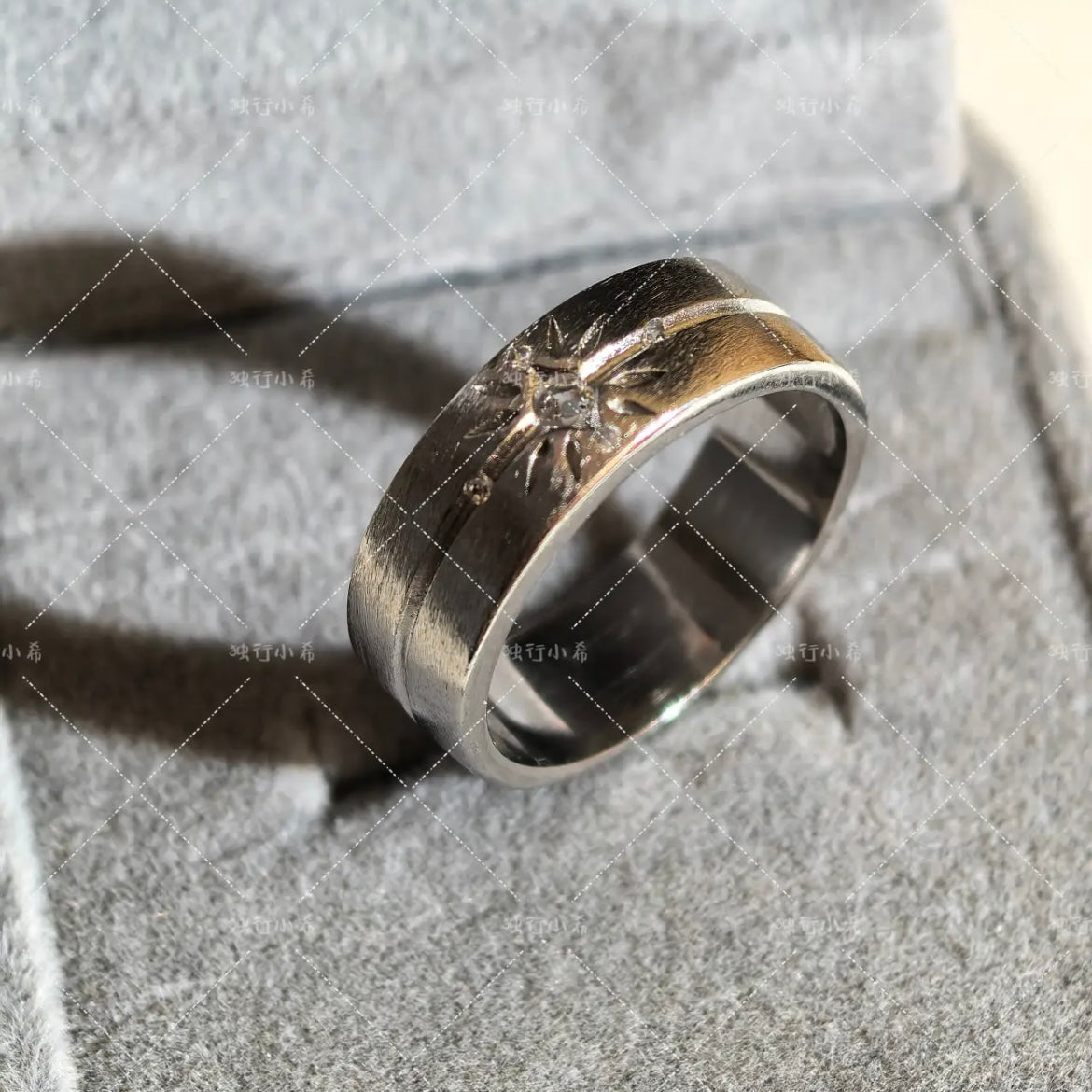 Brushed Finish Sterling Silver Band Ring Set