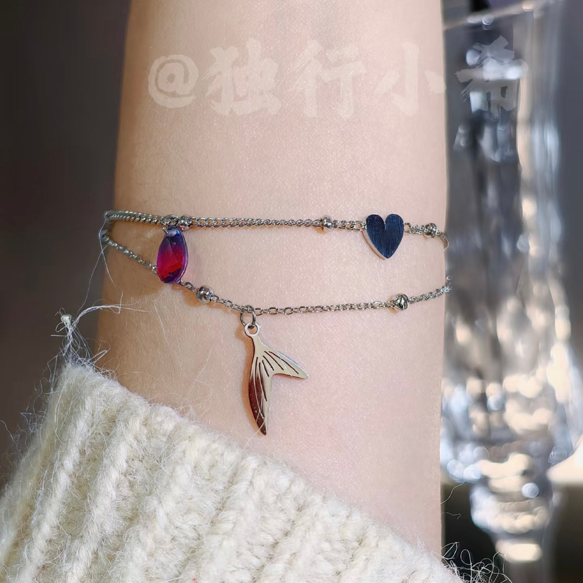 Caleb / Fish / Star / Tabby / Jasmine Inspired Eye-Color Teardrop Bracelet