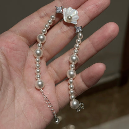Single-strand pearl bracelet