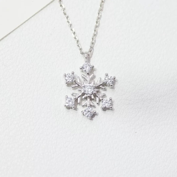 Sterling Silver Snowflake Necklace