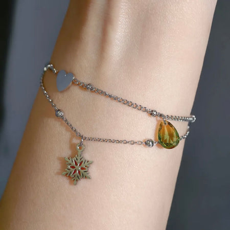 Jasmine Inspired Eye-Color Teardrop Bracelet