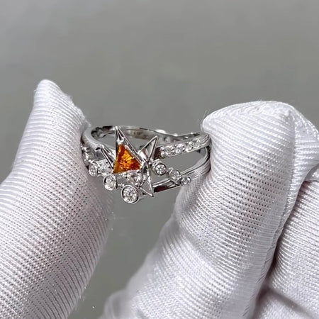 Gege Paper Crane Wedding Band