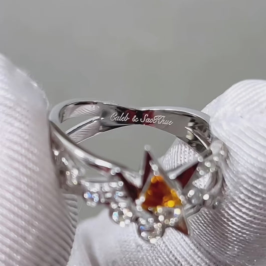 Gege Paper Crane Wedding Band