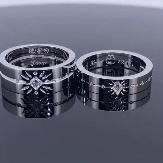 Star Polished Finish Rings