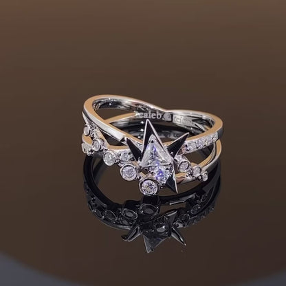 Gege Paper Crane Wedding Band