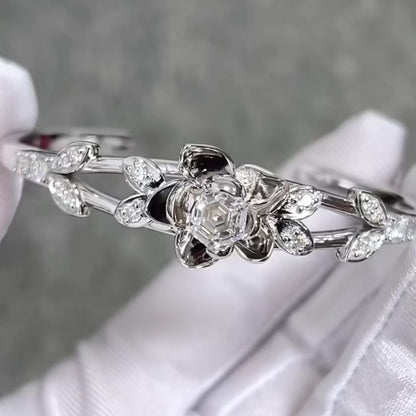 Zayne Bracelet — 999 Silver with Platinum Plating & Moissanite