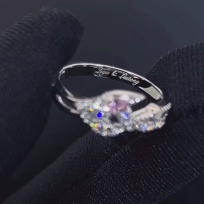 Pink Ocean Engagement Ring