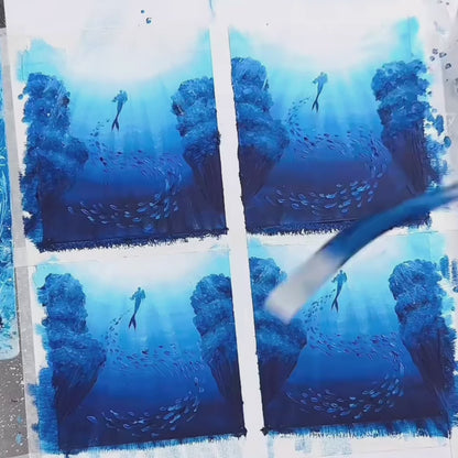 For Fishie Oil Pastel Drawing