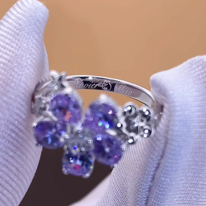 Purple Stone Wedding Ring