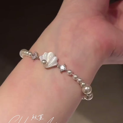Single-strand pearl bracelet