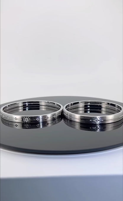 Xavier His & Hers Bracelet—Brushed Silver Bracelet