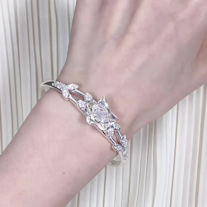Zayne Bracelet — 999 Silver with Platinum Plating & Moissanite
