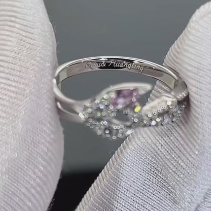 Pink Ocean Engagement Ring