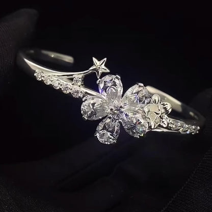 Xavier Bracelet — 925 Sterling Silver, Platinum Plated, with Moissanite Gemstones