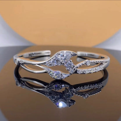Rafayel Bracelet — 999 Sterling Silver, Platinum Plated, with Moissanite Gemstones