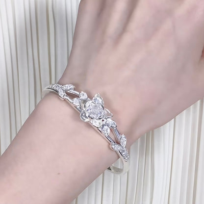Zayne Bracelet — 999 Silver with Platinum Plating & Moissanite
