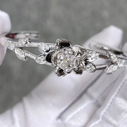 Zayne Bracelet — 999 Silver with Platinum Plating & Moissanite