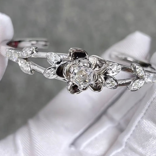 Zayne Bracelet — 999 Silver with Platinum Plating & Moissanite